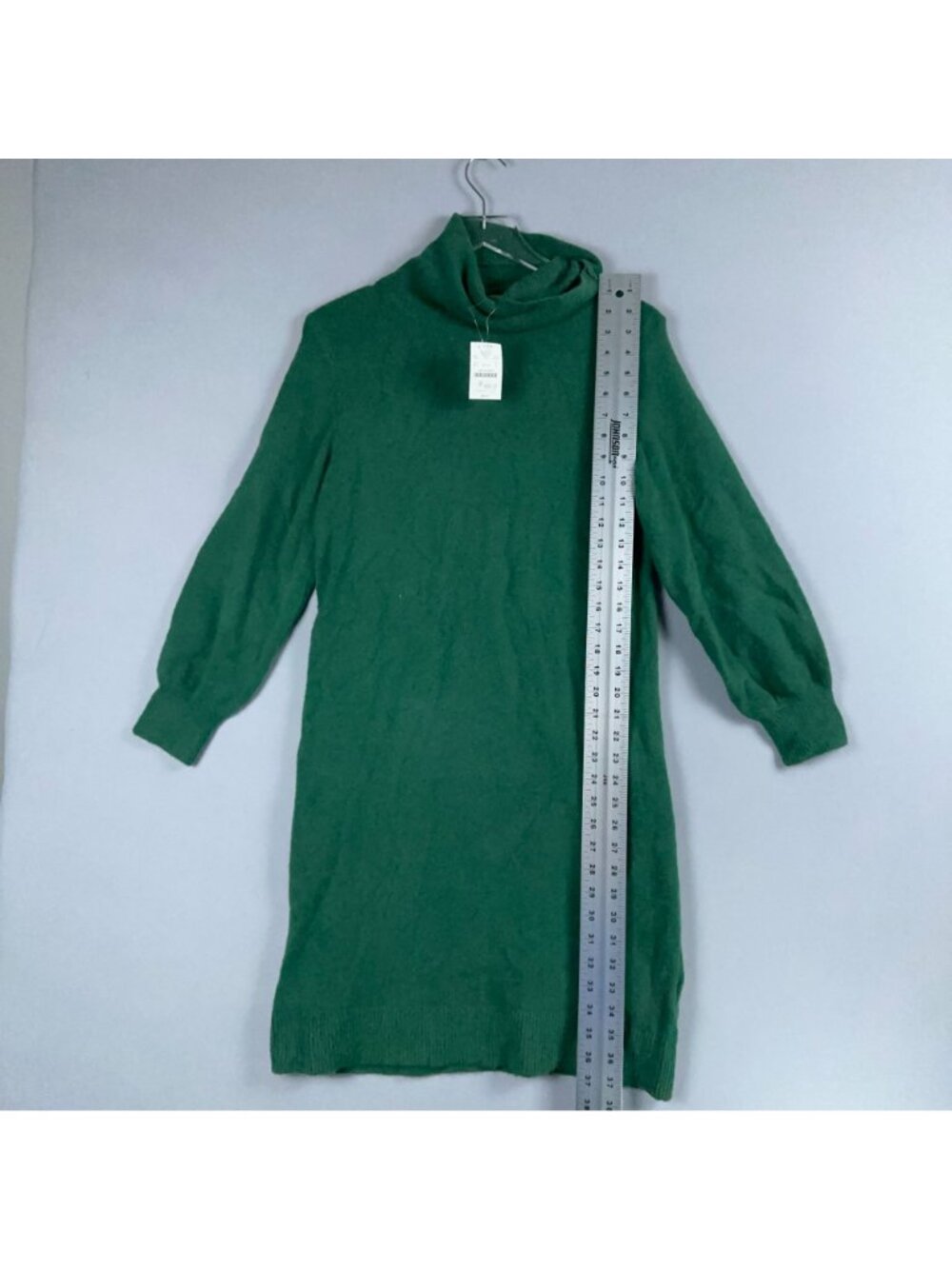 J.Crew Turtleneck Sweater Dress Size Small Green Smooth Soft Wool Blend Was $99 - Picture 10 of 14
